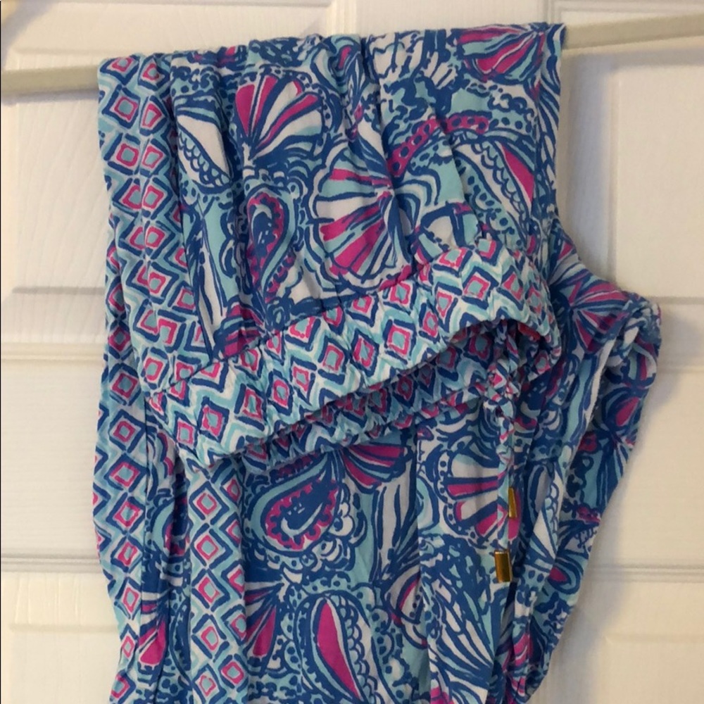 Lilly Pulitzer for Target Blue & Pink Patterned Jumpsuit